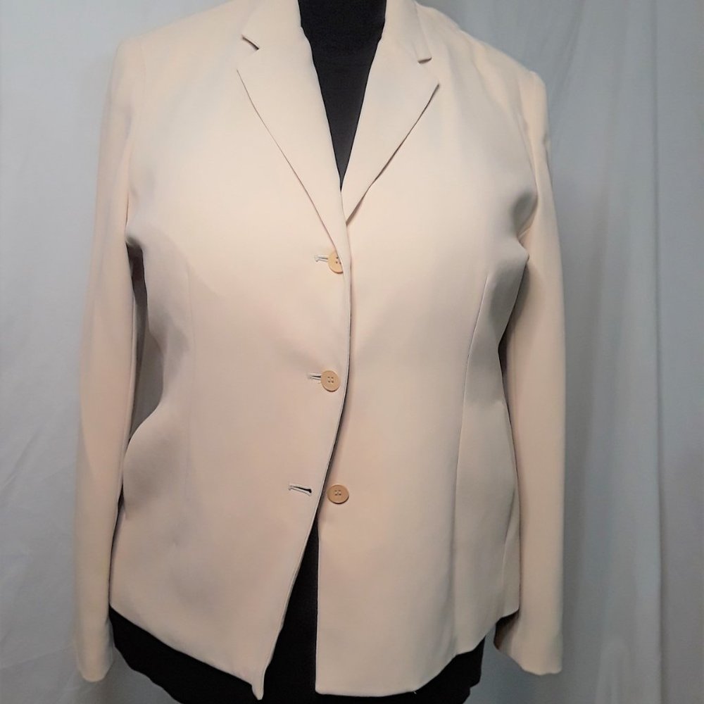Talbots Tapered Petites Ivory Blazer Size 16P
